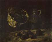 Vincent Van Gogh Still life with Copper Kettle,Jar and Potatoes (nn040 oil painting reproduction